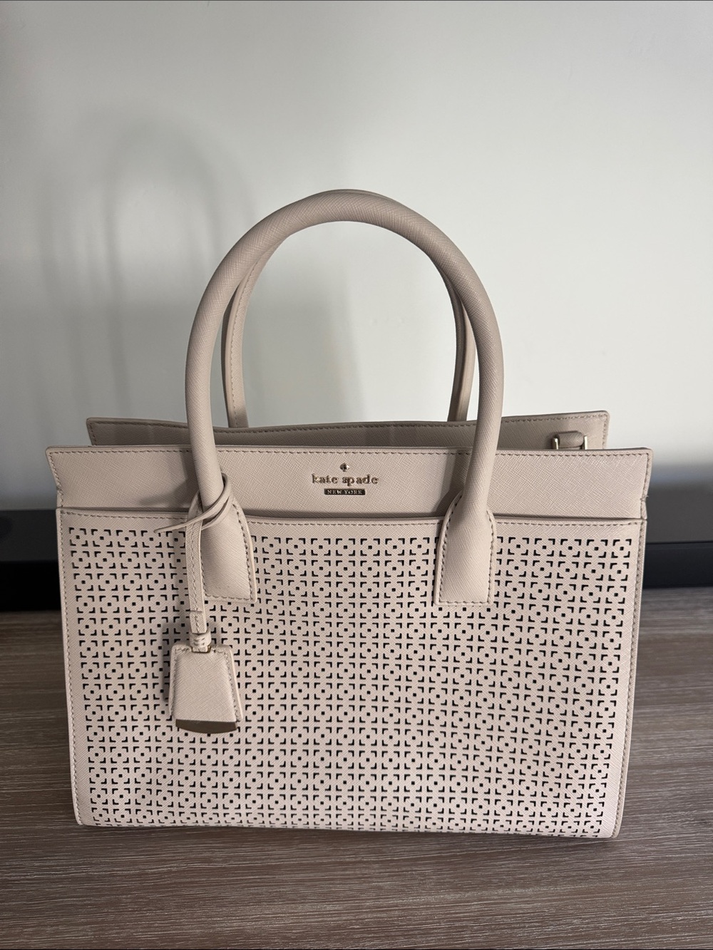 kate spade Beige Perforated Satchel